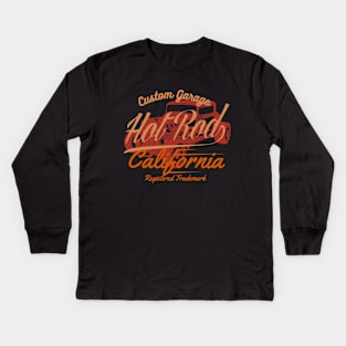 Custom Garage Hot rod california Kids Long Sleeve T-Shirt